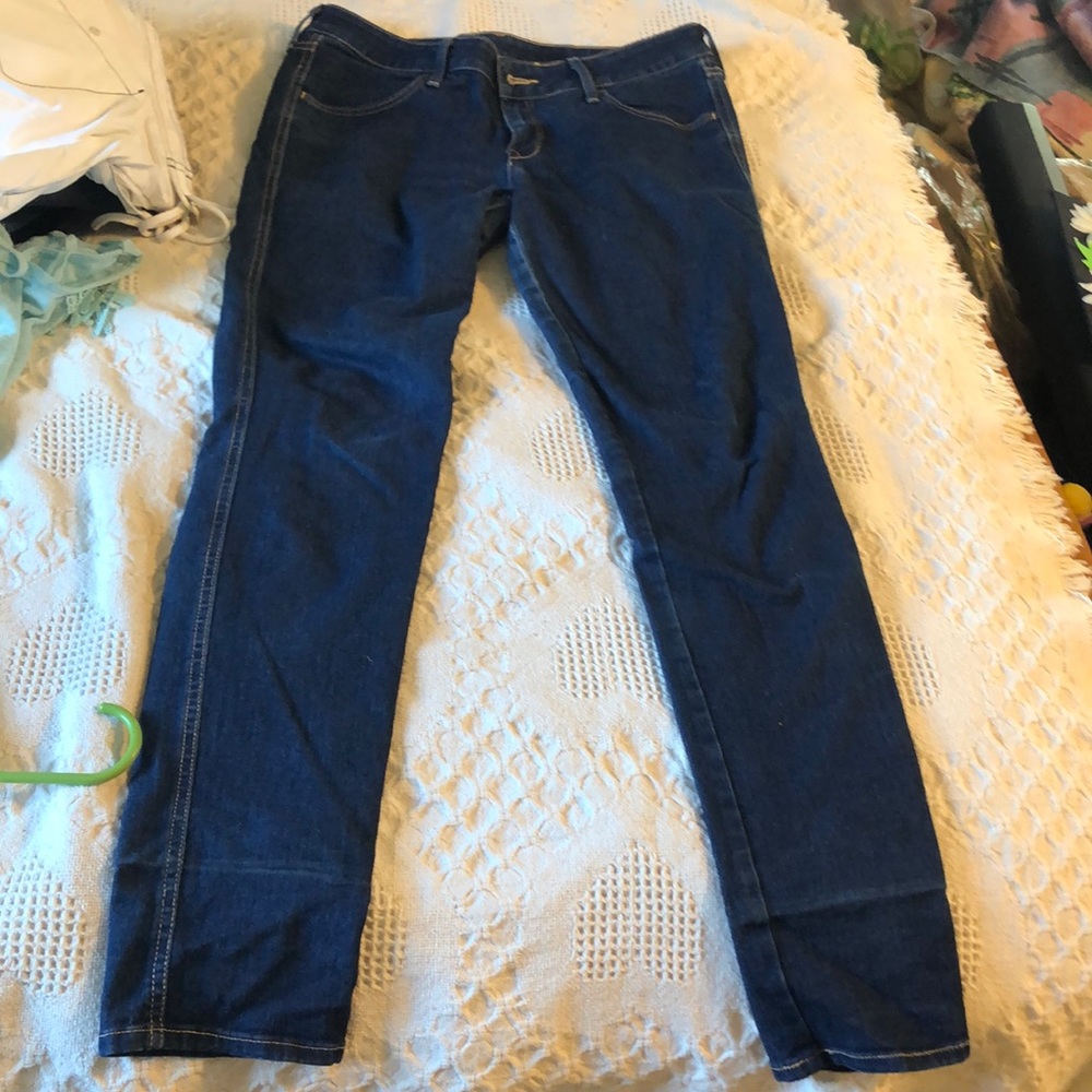 H&M low rise skinny jeans dark wash
